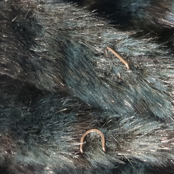 Alberto Makali Long Fur black and turquoise Vest size M - Picture 9 of 10